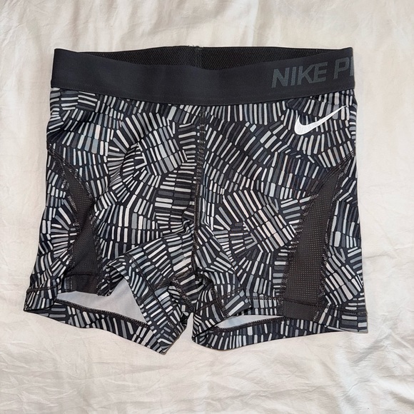 Nike Pro Grey Patterned Spandex Size Small - Picture 1 of 4